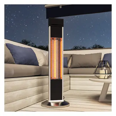 2KW Portable Free Standing Patio Heater Garden Carbon Fibre Heaters