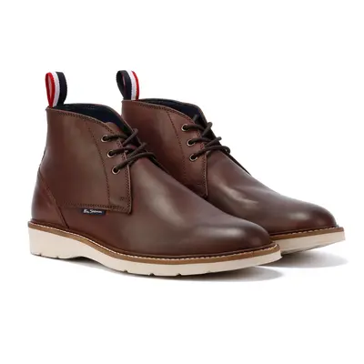 (Red, (Adults')) Ben Sherman Hampton Leather Men's Burgundy Boots