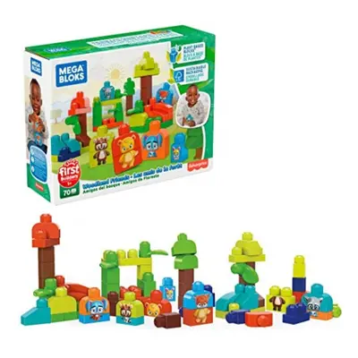 Mega Bloks Woodland Friends Preschool Building Set Plant-Based Blocks Multicolor