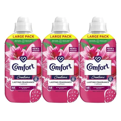 Comfort Creations Fabric Conditioner Strawberry & Lily Washes- 1.44L Pack of