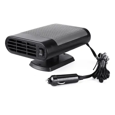 (Grey, 12V) in Portable Car Heater Cooler Fan 12V/24V Air Warmer Windscreen Demister Defroster