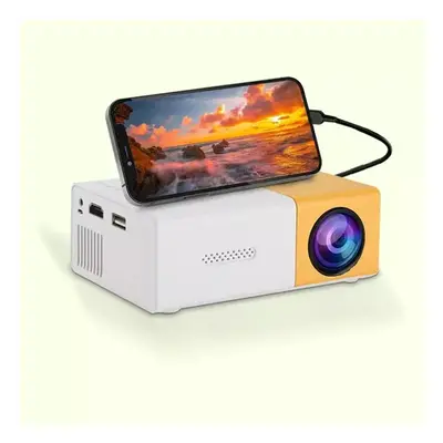 (Yellow) Mini Projector 4K Home Theatre Cinema Smart TV UK