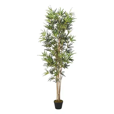 (round, cm) vidaXL Artificial Bamboo Tree Fake Plant Artificial Plant Leaves Green