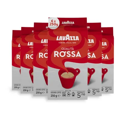 Lavazza, QualitÃ Rossa, Ground Coffee, x g, Ideal for Moka Pots, with Aromatic Notes of Chocolat