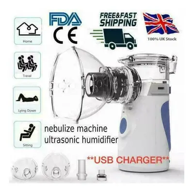 Portable Mini Nebulize Machine Ultrasonic USB Rechargeable Inhaler