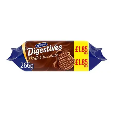 McVitie's Digestives Milk Chocolate 266g (Case of 15, x 266g)