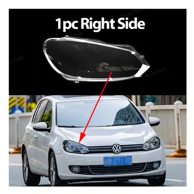 (1pc Right Side) Car Front Headlight Lens Covers For Volkswagen VW Golf MK6 GTI R