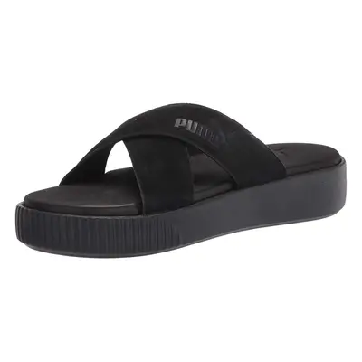 PUMA Women's Platform Slide Sandal Black 6.5