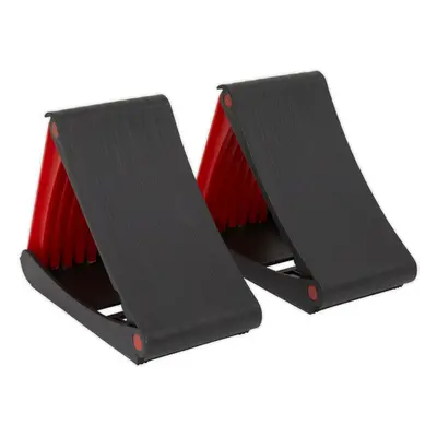 PAIR Folding Wheel Chocks - For Flat Surfaces Only - Prevents Vehicle Movement