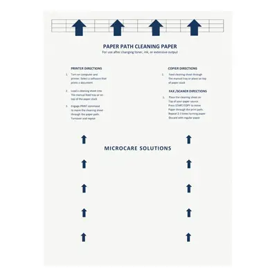 Laser & Inkjet Printer Cleaning Sheet (8.5 x 11) Sheets