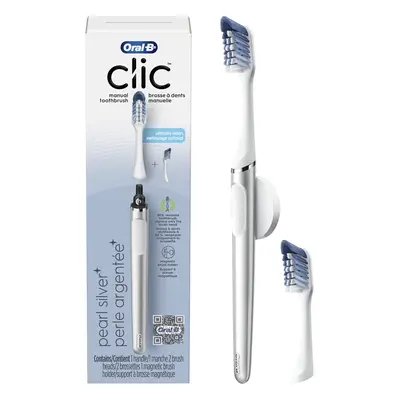 Oral-B Clic Toothbrush Chrome White with Bonus Replacement Brush H