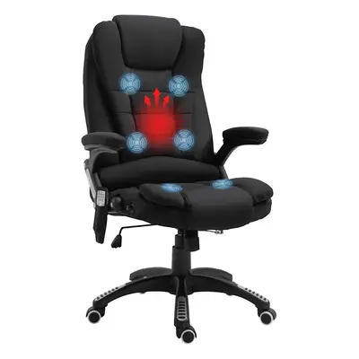 Vinsetto Office Chair w/ Heating Massage Points Relaxing Reclining Black