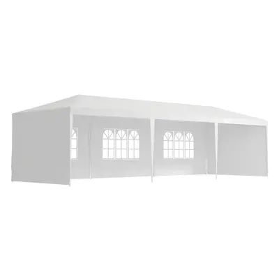 Outsunny 9m x 3m Outdoor Garden Gazebo Wedding Party Tent Canopy Marquee White