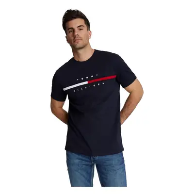 Tommy Hilfiger Men's Regular Fit Flag Embroidered Crew Neck T-Shirt N