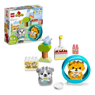 LEGO DUPLO My First Puppy & Kitten with Sounds Pet Animal Toys for Toddlers .5-3 Years Old Early