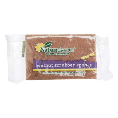 Natural Value Walnut Scrubber Sponge (Pack of 24)