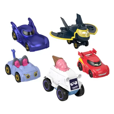 DC Batwheels 1:55 Scale Toy Cars 5-pack, Bam Batmobile Redbird Kitty Snowy & Batwing, Batcast Me