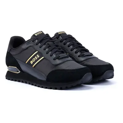 (Black, (Adults')) Boss Parkour Runn Men's Black/Gold Trainers