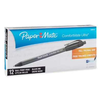 Paper Mate Comfortmate Retractable Fine Point Ballpoint Pens Black Ink Pens (6380187)