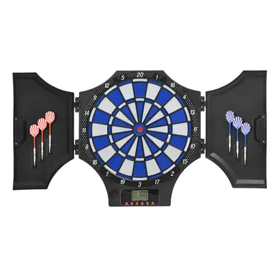 SPORTNOW Electronic Dartboard Set with Cabinet, Games, for Players