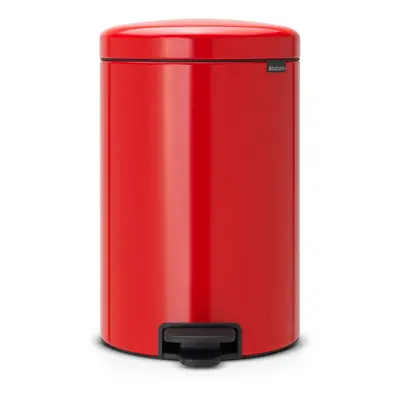 Brabantia Pedal Bin newIcon with Plastic Inner Bucket, Litre - Passion Red