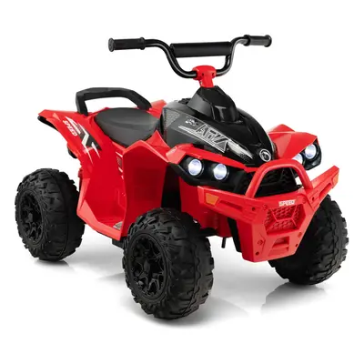 Kids Ride On ATV 12V Battery-Powered Ride-On Vehicle w/LED Lights-Red