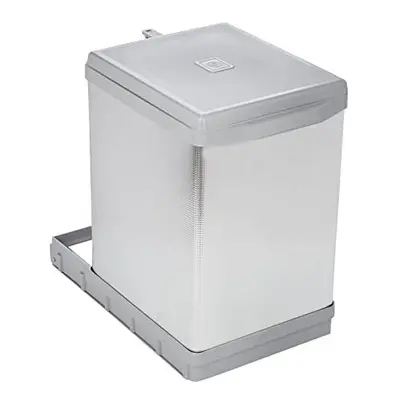 ELLETIPI Tower pal609/1all.Automatic pull out waste bin for Base, Plastic and Aluminium, Grey, 2