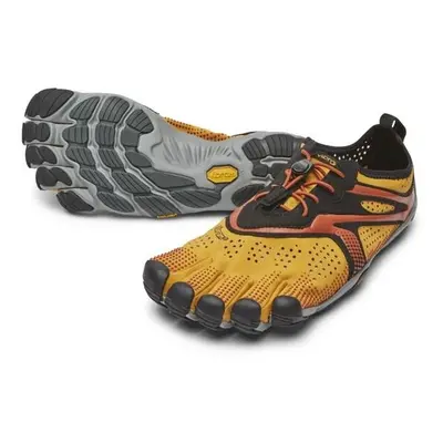 (44 EU, Golden Yellow/Black) Vibram V-Run Men's Mega Grip Five Fingers Barefoot Training Running