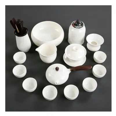 (16 piece set of side handle pots (as shown in the picture), Universal version) Dehua Sheep Fat 