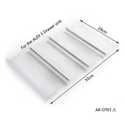 (AR-DT01 - 52cm) ANON DIY Drawer Divider Set For ALEX And Drawers,Acrylic Customizable in-Drawer