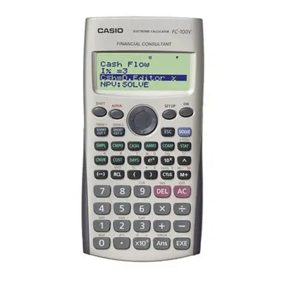 Casio FC-100V Pocket Financial Grey calculator