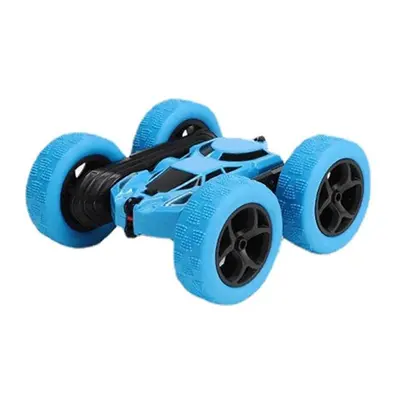 (Blue) 2.4g Charging Remote Control Rollover Climbing Double-sided Plastic Rotate Stunt Car Red/