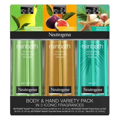 Neutrogena Rainbath Shower & Bath Gel Variety Pack Fluid Ounce (P