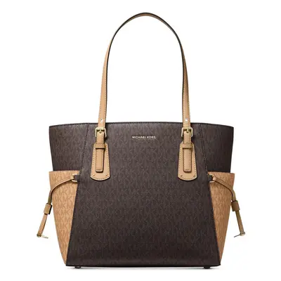 Michael Kors Women's Jet Set Item Ew Signature Tote (Brn/Butrnt) Medi