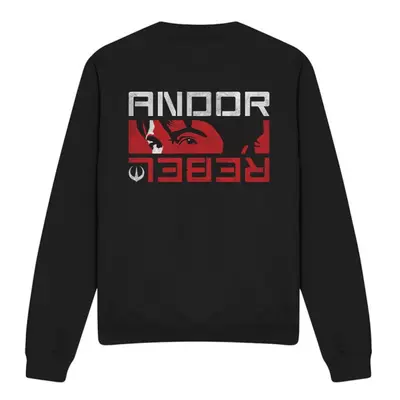 (XXL, Black) Star Wars Unisex Adult Andor Rebel Spy Sweatshirt