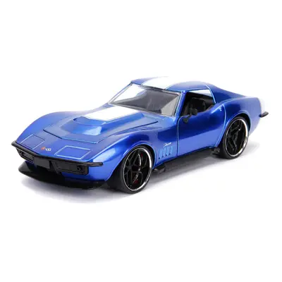 Jada Chevrolet Corvette Stingray Zl-21 Blue with White Stripe Bigtime Muscle 1/24 Die-cast Model