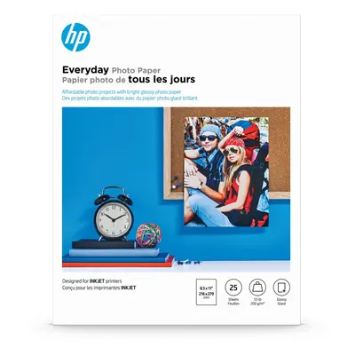 HP Everyday Photo Paper Glossy 8.5x11 in sheets (Q5498A)