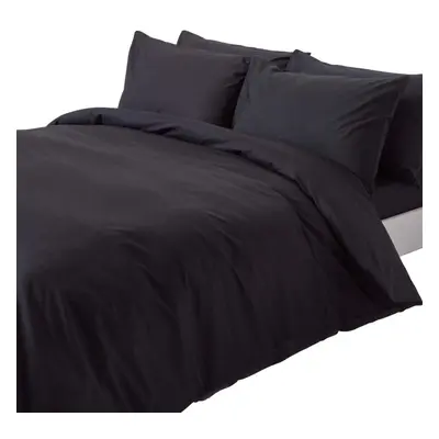 (Super-King, Black) Duvet Cover with Pillowcase Thread count