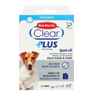 2 x Bob Martin Clear Plus Spot On Treatment Small Dogs EXPIRY 04/21