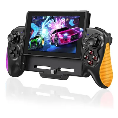 (purple yellow) Pro Controller for Nintendo Switch Gamepad Built-in 6-Axis Gyro Design