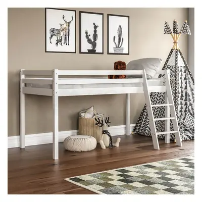 (White) Sydney Bunk Bed Loft Storage Ladder High Sleeper