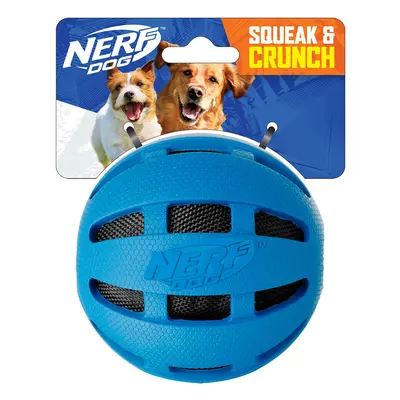 Nerf Dog Checker Ball Dog Toy with Interactive Crunch Lightweight Durable and Water Resistant 3.