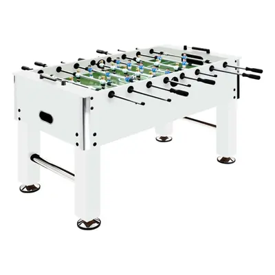 vidaXL Football Table Steel White Soccer Game Gaming Desk Indoor Furniture