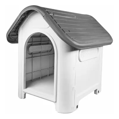 Mighty Plastic Pet Cat Kennel For Indoor And Outdoor - GREY