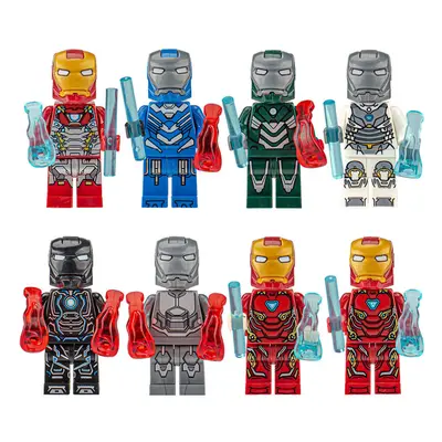 (Style B 8pcs) 8Pcs Marvel Superheroes Minifigures Toys Fit Lego