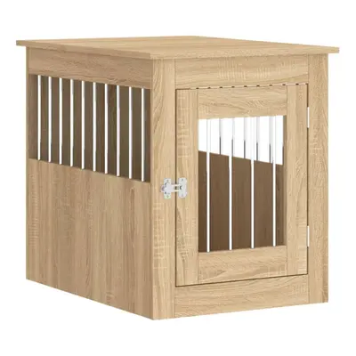 (sonoma oak, x x cm) vidaXL Dog Crate Furniture Pet Doghouse Dog Kennel Dog Cage Engineered Wood