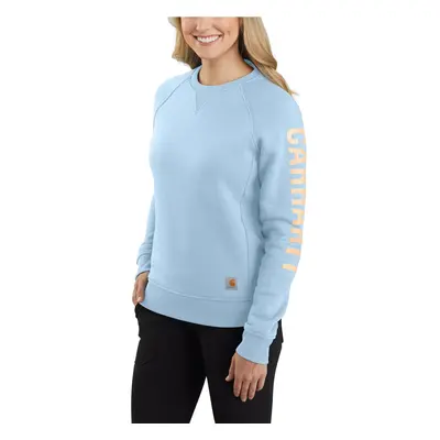 Carhartt Women's Relaxed Fit Midweight Crewneck Block Logo Sleeve Grap