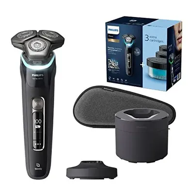 Philips Shaver Series Wet and Dry Electric Shaver with SkinIQ (Model S9986/63), Black