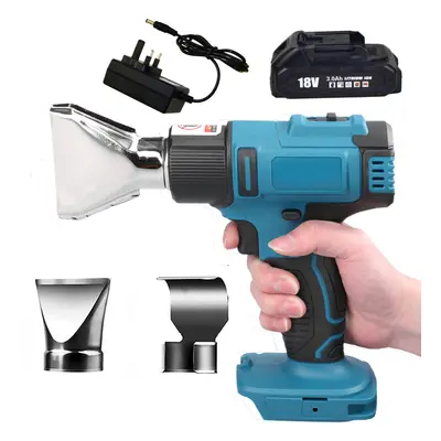 Cordless Heat Gun+2 Nozzles+Battery+Charger-Makita Battery Compatible