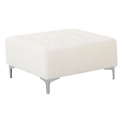 Ottoman ABERDEEN Faux Leather White